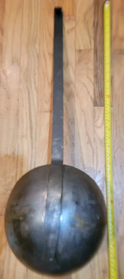 Cucharón industrial vintage sopa chile grande. Resistente. Mango de 20 1/4 pulgadas.  Foto 3 de 4