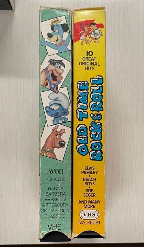 Scooby Doo Cartoon Classics & Flintstones Old Time Rock & Roll VHS Tested 1986 - Image 2 of 4