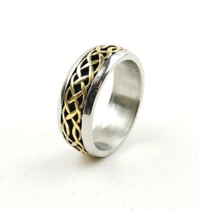 Authentic Gold Plated Celtic Weave Band - Free Packaging