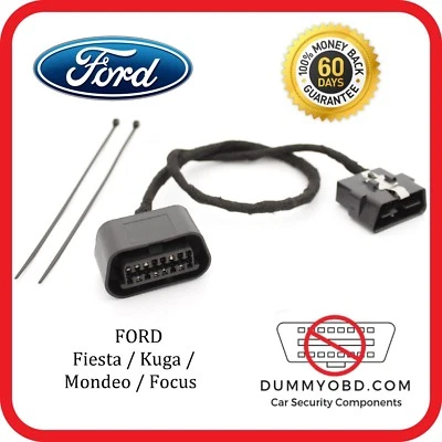 Ford Fiesta | Kuga | Mondeo PUERTO OBD FICTICIO alarma de seguridad antirrobo bloqueo OBD2