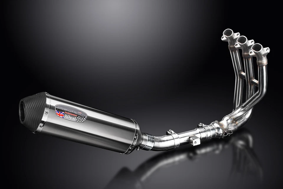 Silenciador de escape Triumph Street Triple 675 675R 13-16 3-1 13,5" X-Oval de acero inoxidable Foto 3 de 4