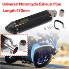 Carbon Style Exhaust Pipe Muffler Tail Pipe Universal For Motorcycle Dirt Bike