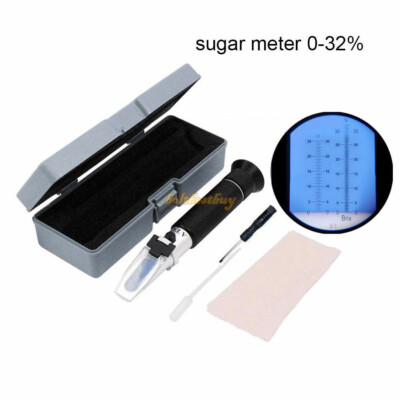 Brix Specific Gravity Refractometer Fruit Juice Wine Sugar Test 0~32%