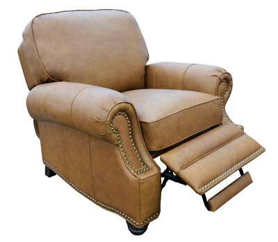 Barcalounger Longhorn II Rustic Bourbon Leather Manual Recline