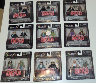 Lot of 4 Double Packs - The Walking Dead Minimates - 2014 Figures Diamond Select
