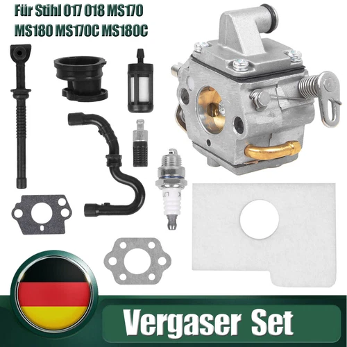Vergaser für Stihl MS 170 MS 180 017 Luftfilter Zündkerze Kit Zama 1130-120-0603 - Bild 1 von 24