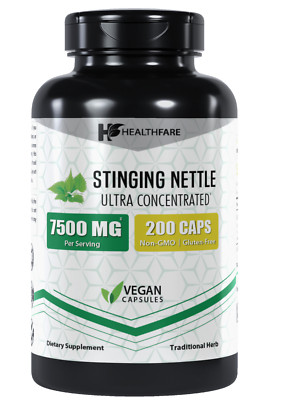 Stinging Nettle Leaf Extract 7500mg | 200 Caps Maximum Strength Urtica Dioica