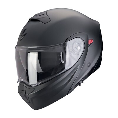 Scorpion EXO-930 Evo Solid Motorrad Klapphelm Gr. M - Schwarz Perl Matt