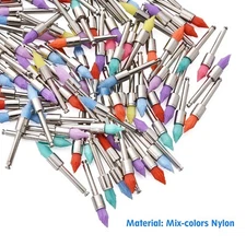 Disposable Dental Prophy Polishing Brush Latch Tapered Type Rainbow 100Pcs/Box