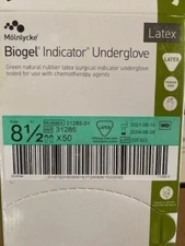 (50 Pair) Molnlycke Health Care 31285 Biogel Indicator Undergloves, Size 8.5