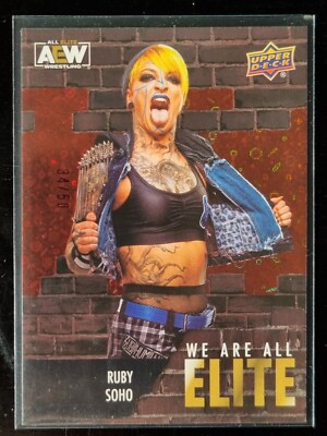 2023 AEW Ruby Soho WE ARE ALL ELITE RED /50 Trading Card Upper Deck #90527