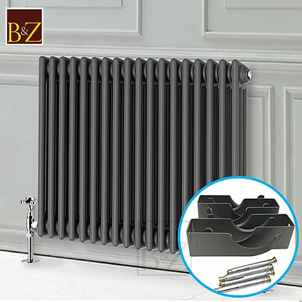 Dual Arm Traditional Column Radiator Wall Mount Brackets (4X) | Free Fixing  Kit | eBay
