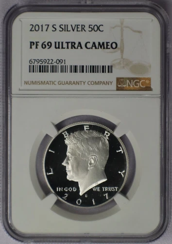 2017-S Silver Kennedy Half Dollar - NGC PF 69 Ultra Cameo