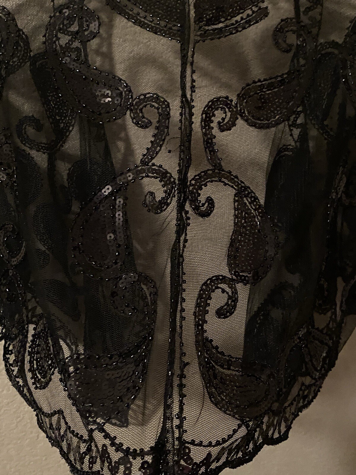 Women 1920S Sequined Shawl Fringe Sheer Mesh Wrap… - image 6