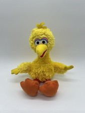 Sesame Street Big Bird Fuzzy Yellow Stuffed Animal Toy Hasbro 2010 10  