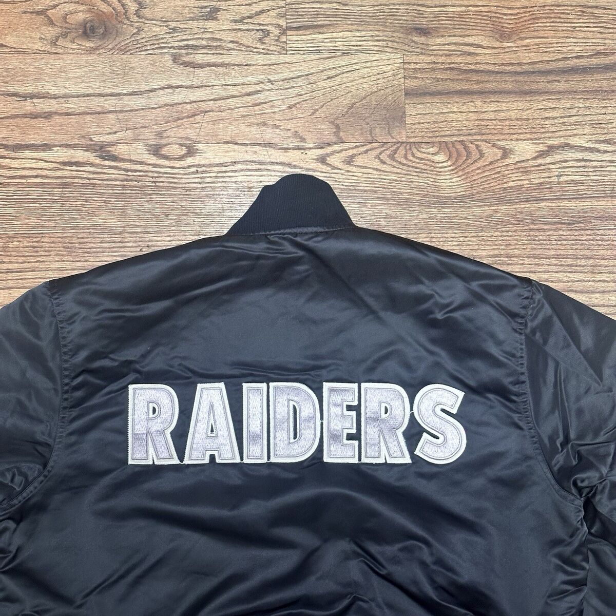 Vintage 1980s Raiders Jacket Large Black Starter Satin NFL Vintage 1980s Raiders Jacket Large Black Starter Satin NFL