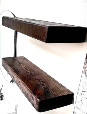 Thick profile floating shelves - Antique Barn Wood shelf - OR Floating  Mantle | eBay