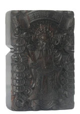 Case Only,Natural Ebony Black Wood Mammon God Lighter Box For Zippo Insert Kit