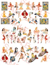 Nose Art Pin Ups Water Slide Decals model airplane pin up girls