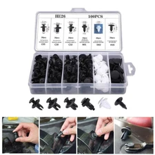 100pcs Bumper Clips RETAINER Rivet Fastener Kit Car Fender Push Pin Auto Body