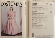 McCalls 8304 - Misses' Costume - 1890s Tea Dress & Belt - Angela Clayton