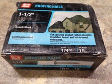1-1/2 In. Electro-Galvanized Steel Roofing Nails 1 Lb.-Pack