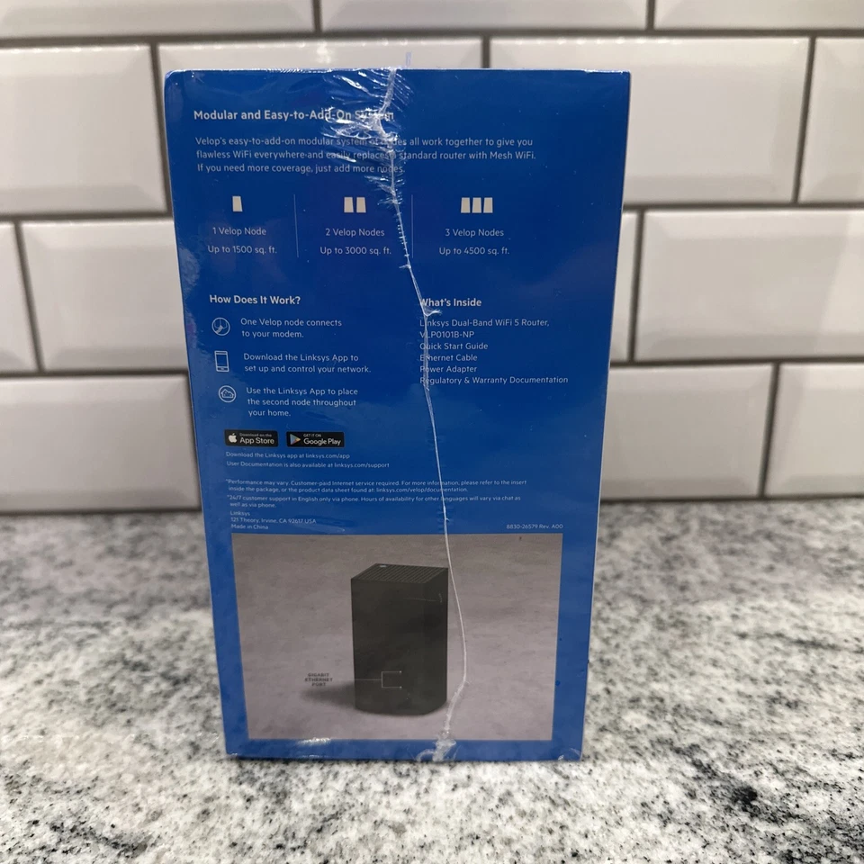 Brand New Sealed Linksys VELOP Dual-Band Router Whole Home WiFi 5 System AC1200 - Image 2 of 4