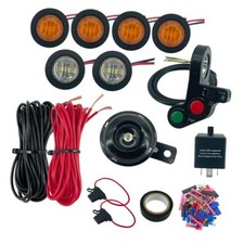 Universal ATV UTV SXS Turn Signal Horn Kit Street Legal Kit Handlebar Kit N