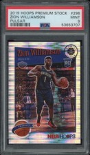 2019-20 Panini Premium Stock Zion Williamson RC Silver Pulsar Prizm #296 PSA 9