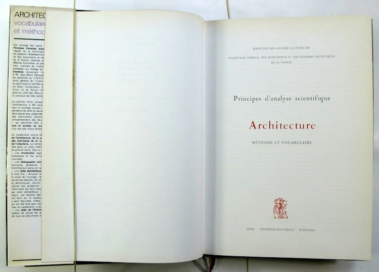 Principes d’analyse scientifique Architecture 1 Méthode et Vocabulaire 1972 - Photo 4/4