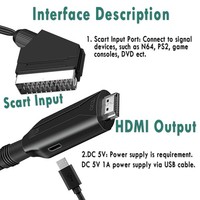 Scart Zu Hdmi Kabel Adapter Konverter 1080P/720P Mit Hdmi Kabel FüR Hdtv