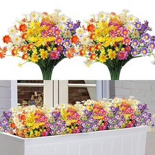 1 Bundles Artificial Daisies Fake Flowers 30g PVC Porch Home Wedding Decor New