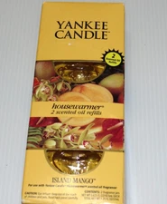 Yankee Candle Island Mango House warmer scented oil refills  Lot Of 2 New