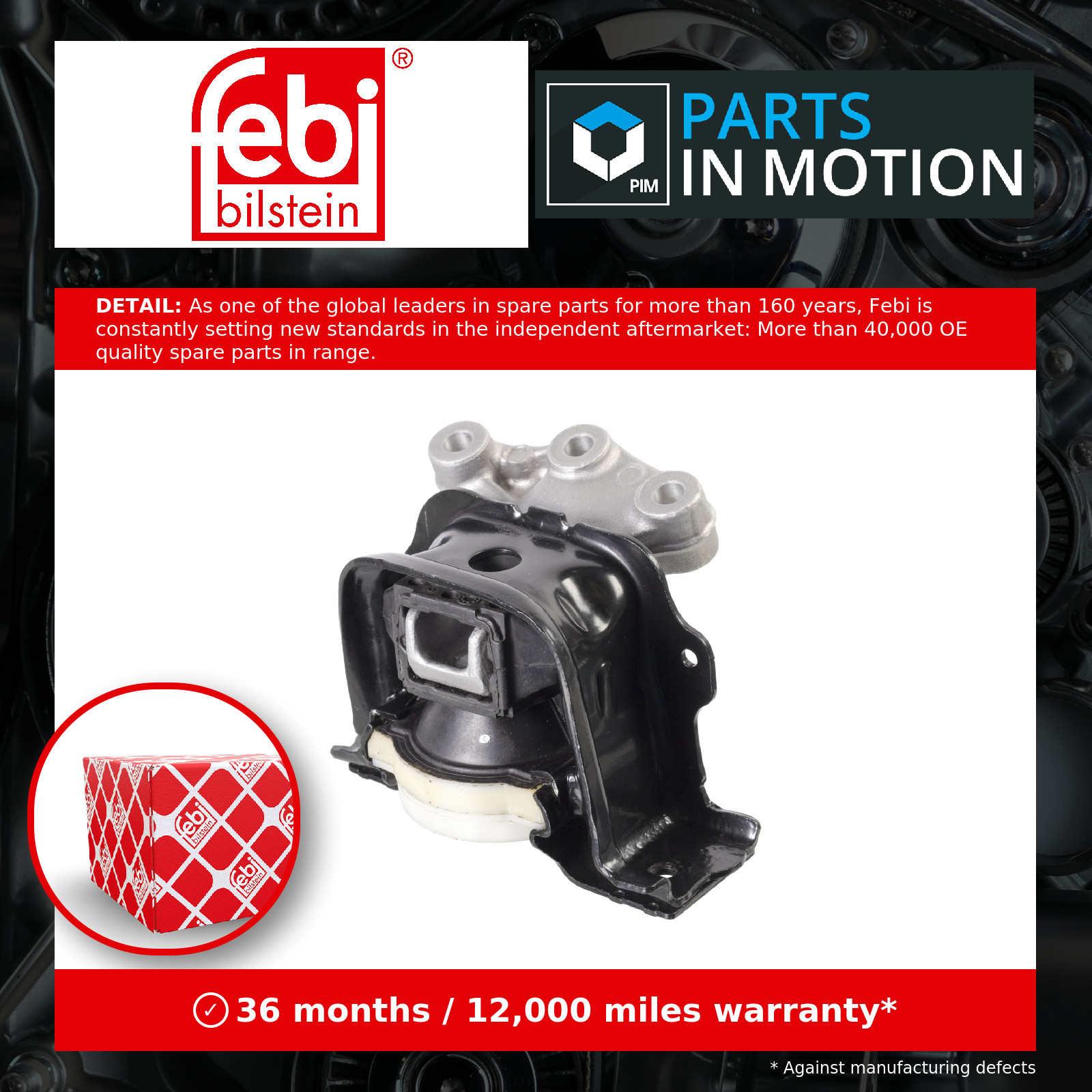Engine Mount fits PEUGEOT 208 CR, Mk1 1.6D Right 12 to 19 Mounting 1807AW 1807GW