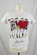 ORIGINAL LOVE MOSCHINO women's T-shirt shirt top summer white 36 38 S