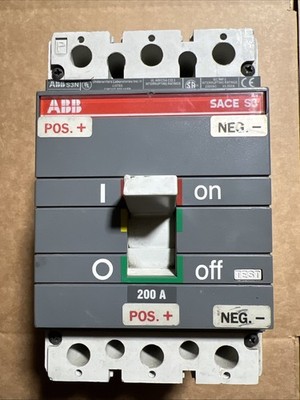 ABB S3N Sace S3, 3 Pole, 200 Amp, 400 V Breaker - USED