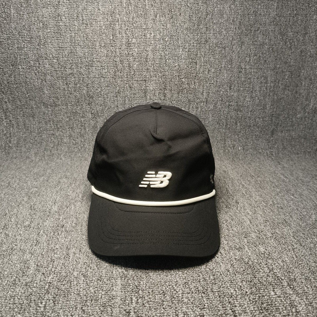 New Balance 47 Black Strapback Baseball Cap OSFA Lightweight