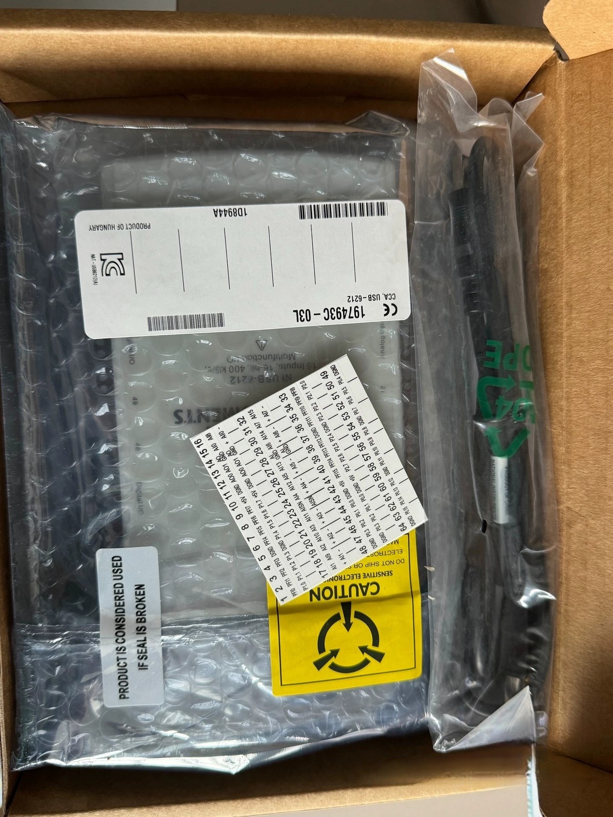 New NI USB-6212 Data Acquisition Card 16 Inputs 16-Bit 400KS/s DAQ USB 780107-01
