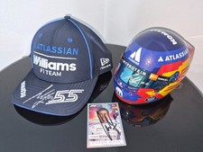 F1 CARLOS SAINZ SIGNED WILLIAMS MODEL HELMET 2026 HAT TOPPS CARD FORMULA 1