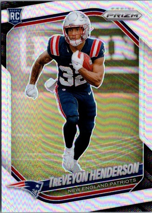 2025 Panini Prizm #343 TreVeyon Henderson RC Rookie Silver New England Patriots