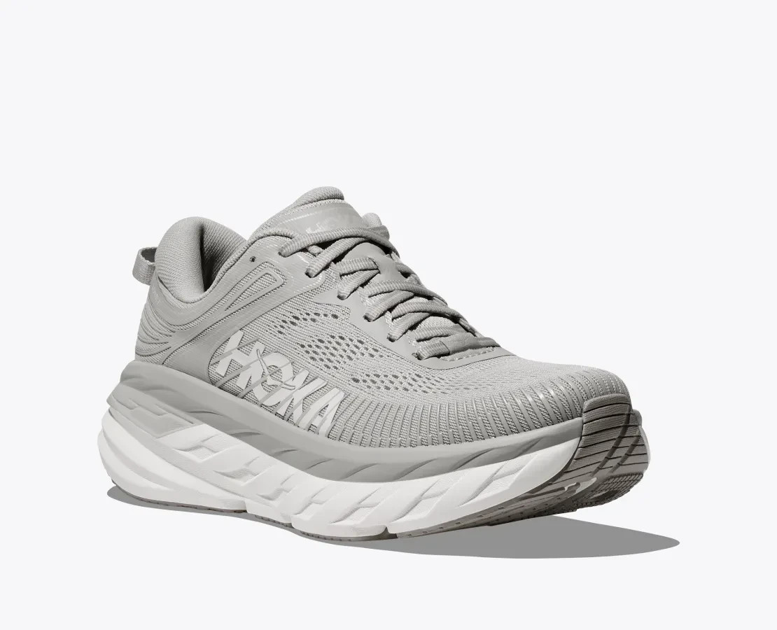 HOKA BONDI 7 1110518 HST Harbor Mist White Men Unisex Lifestyle Walking Shoes thumbnail 7