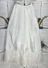 Vintage white lace skirt ruffled petticoat bridal wedding crinoline costume M