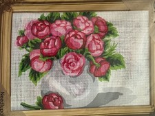 Printed needlepoint kits Tapestry Canvas 30x40 cm Rto Flowers In A Vase