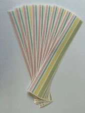 10 Mrs Grossmans Vellum Ribbon DL Border Stickers Lines Edge Pastels Spring