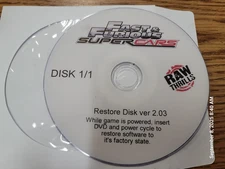 FAST & FURIOUS Super Cars RAW THRILLS DELL RECOVERY DISK DVD V2.03 USED WORKING