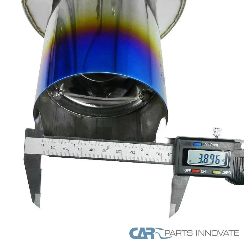 Fit 2006-2011 Honda Civic Sedan Catback Exhaust Muffler System Titanium Burn Tip - Image 3 of 4