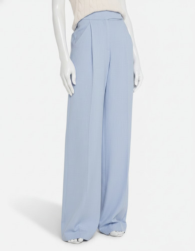 Veronica Beard Women's Blue Pleated Front Wide-Leg Marbeau Dress Pants Size 6