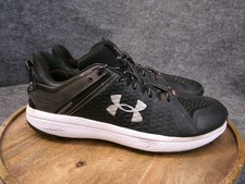 Under Armour Yard Turf Men Size 13.5 Black/White 3025593-001 Baseball Turf Shoes