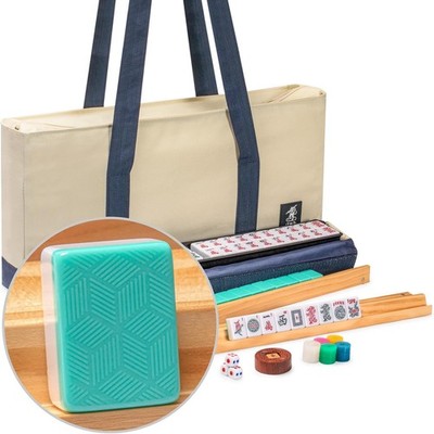 Mahjong Set Complete Tiles Racks Storage Tote Bag