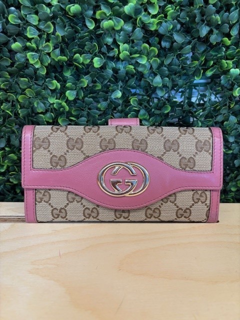 Gucci Canvas/leather Interlocking Long Wallet - image 1